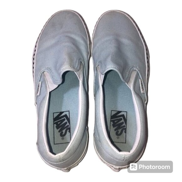 VANS Sneakers Women's Size US8.5 Men's Size US7 Blue White Unisex Slides Skate - Picture 10 of 11